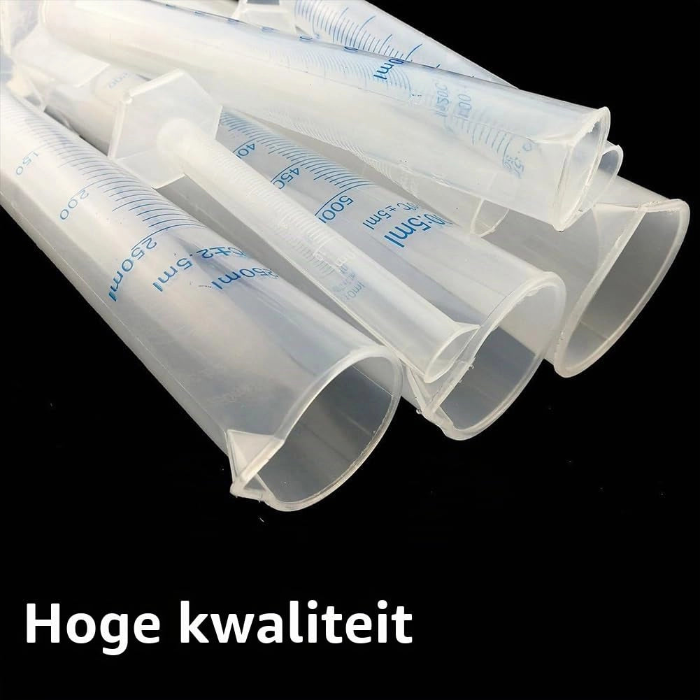 Set di cilindri graduati, in plastica, 4 pezzi, capacità da 10 a 100 ml