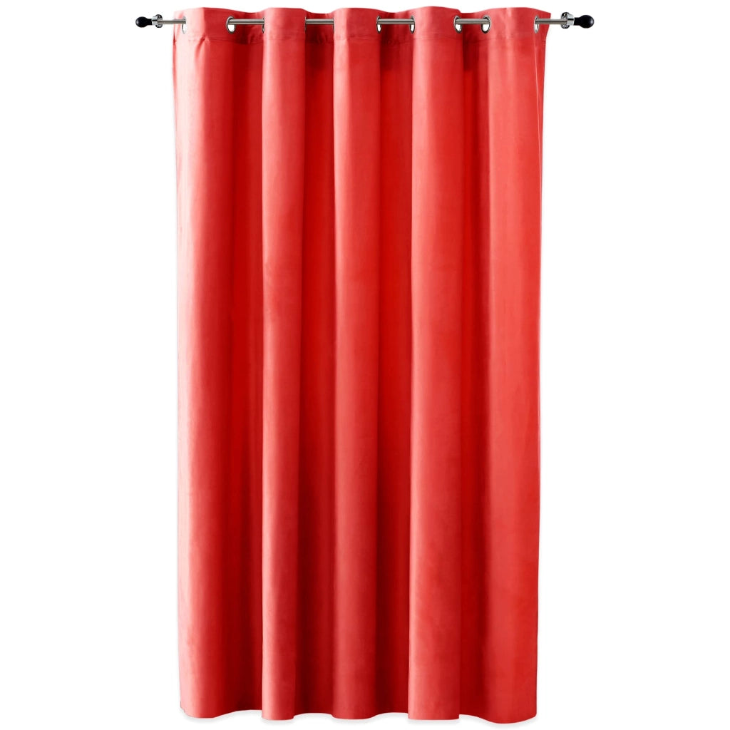 Tenda oscurante con passanti, colore rosso, 250x260 cm, 1 pezzo