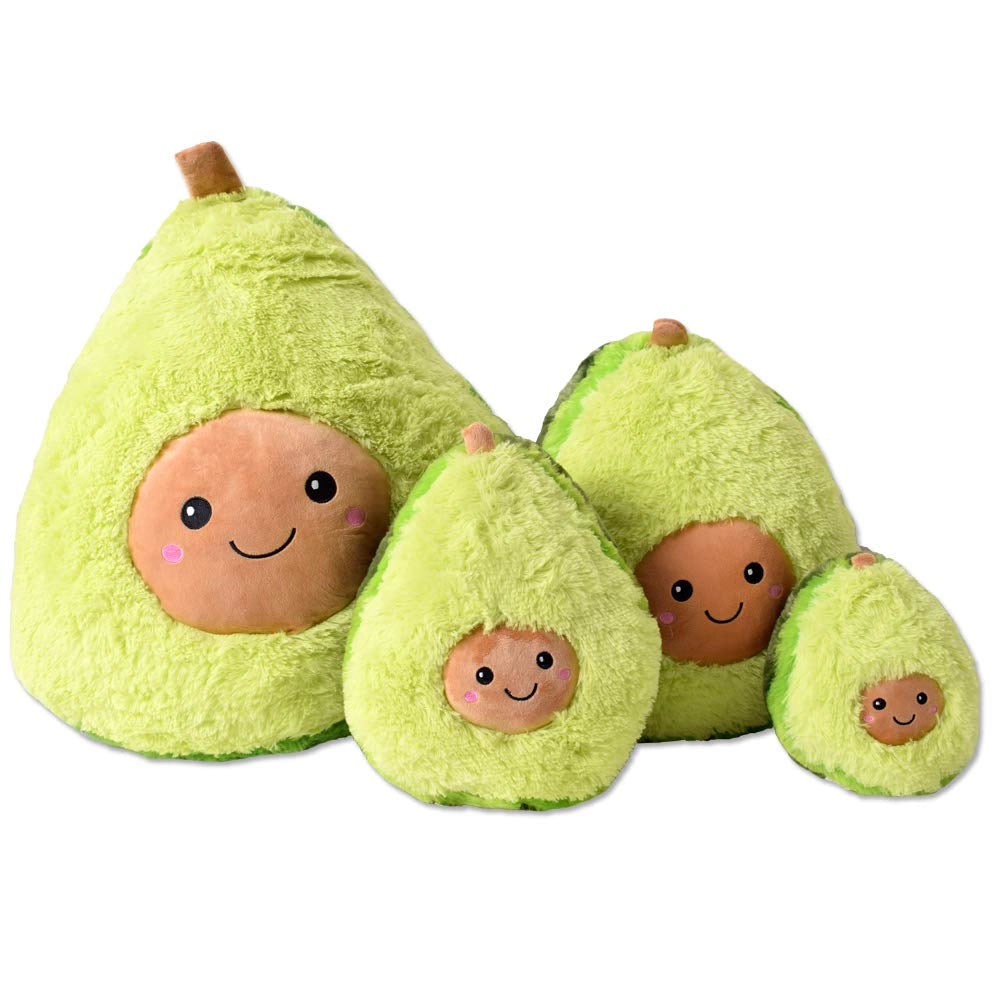 Cuscino in peluche a forma di avocado, dimensioni XXL, 60 cm, multicolore