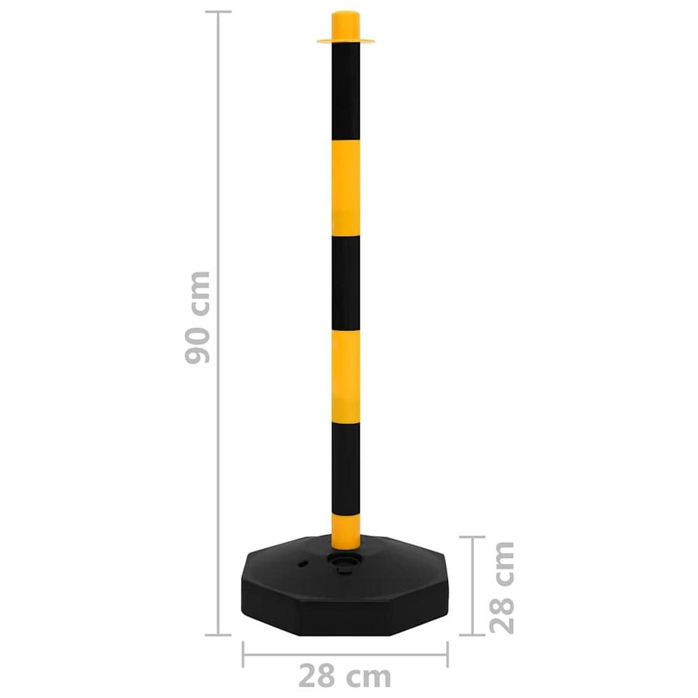 Set di Pali Stradali con Catena in Plastica di 10 m