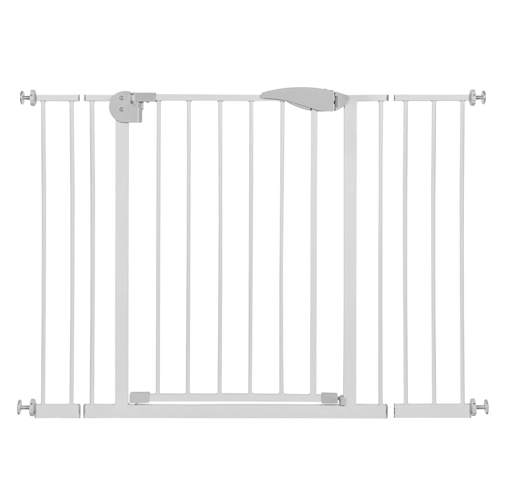 Cancelletto sicurezza bimbi e cani 75-115 cm h 76 cm, metallo bianco, senza foratura