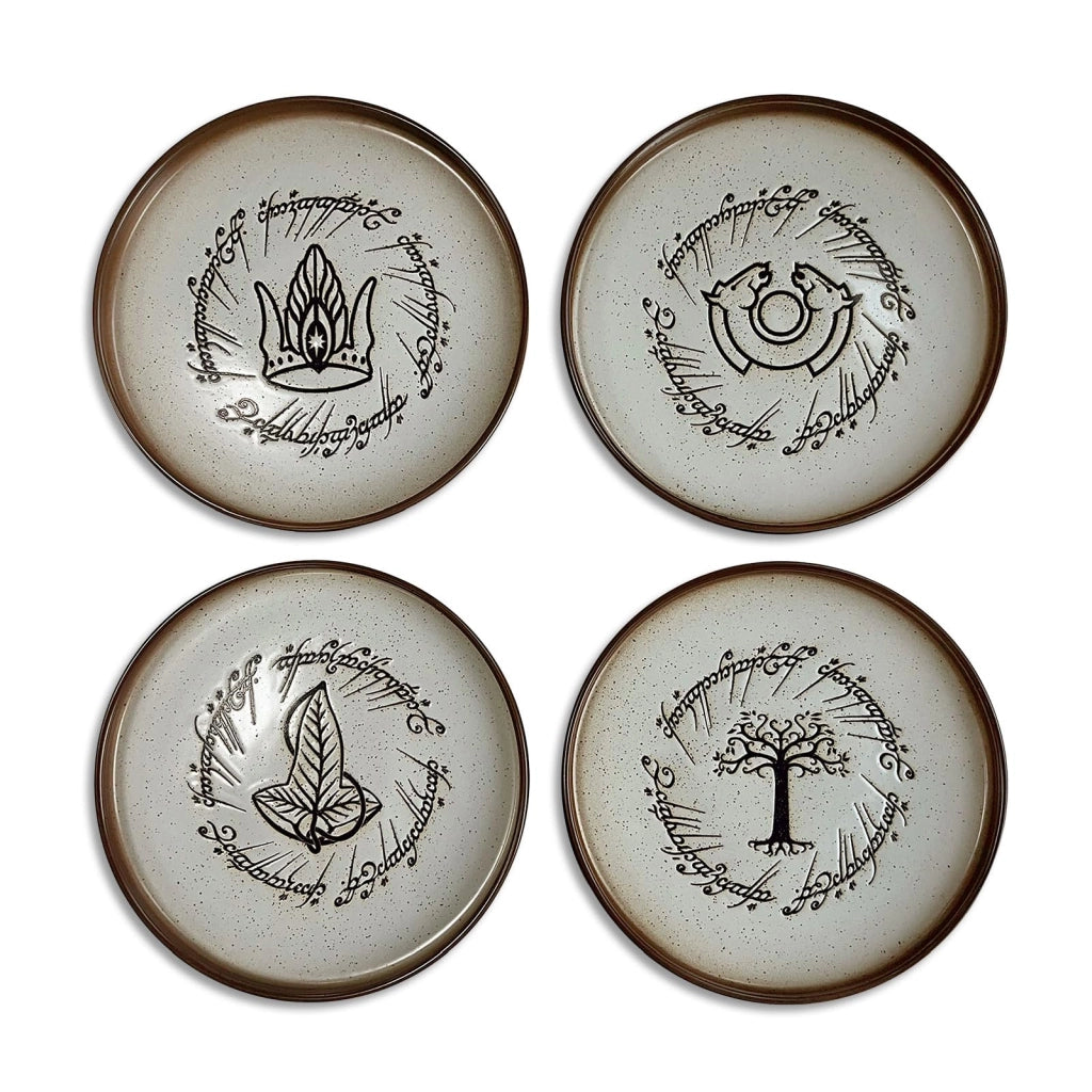 Set di 4 piatti piani, diametro 26 cm, in Vetroceramica, adatti al lavaggio in lavastoviglie