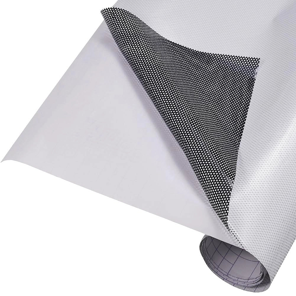 Pellicola traslucida forata bianca, per oscuramento parziale, dimensioni 50x120 cm, in PVC