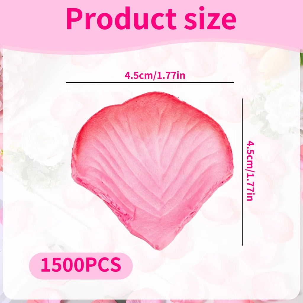 1500 petali di rosa artificiali, rosa, morbidi, resistenti alle macchie
