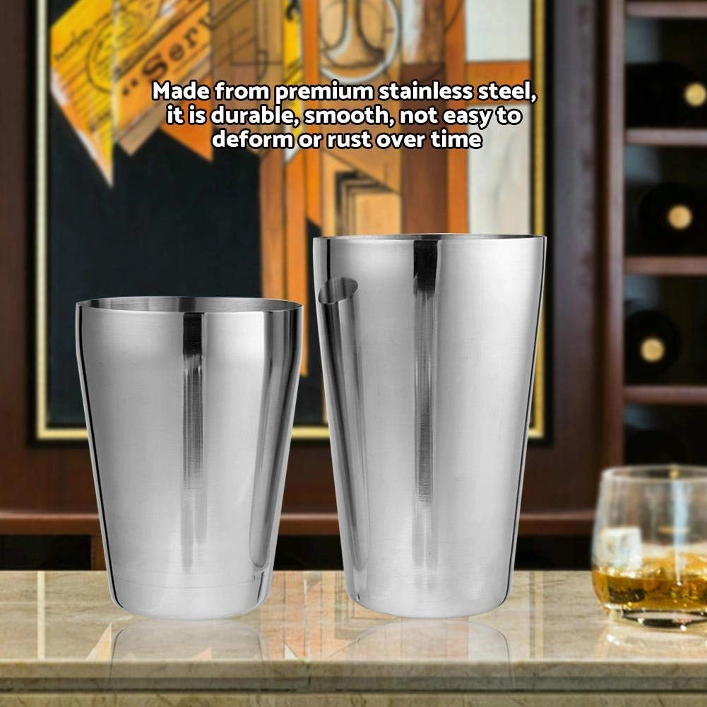 Shaker per cocktail in acciaio inossidabile, capacità 600/450 ml, ideale per uso domestico