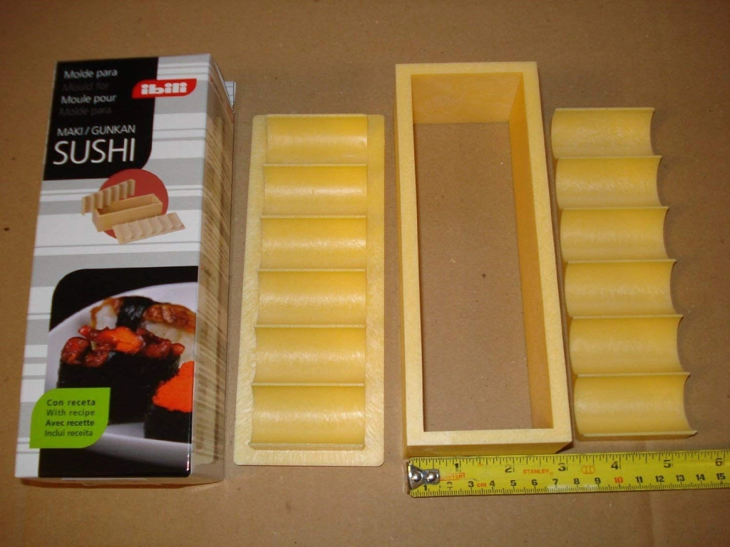 Set per sushi Onigiri, beige, 12x10x7 cm, plastica