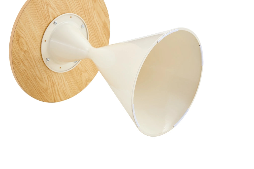 Tavolini da salotto set di 2 rotondi Ø 70 × 40 cm e Ø 50 × 55 cm in MDF e metallo bianco effetto legno