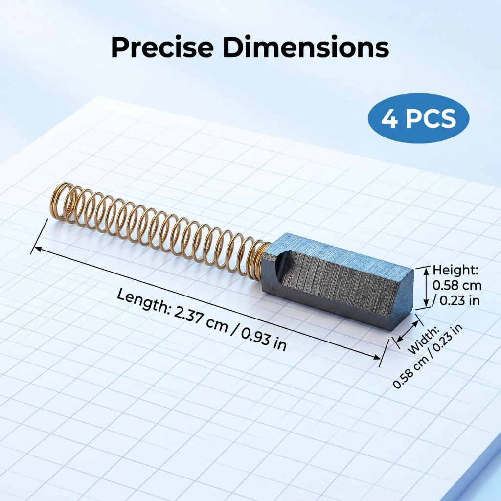 Set di 4 spazzole per carbone, dimensioni 25x6x6 mm, per robot da cucina
