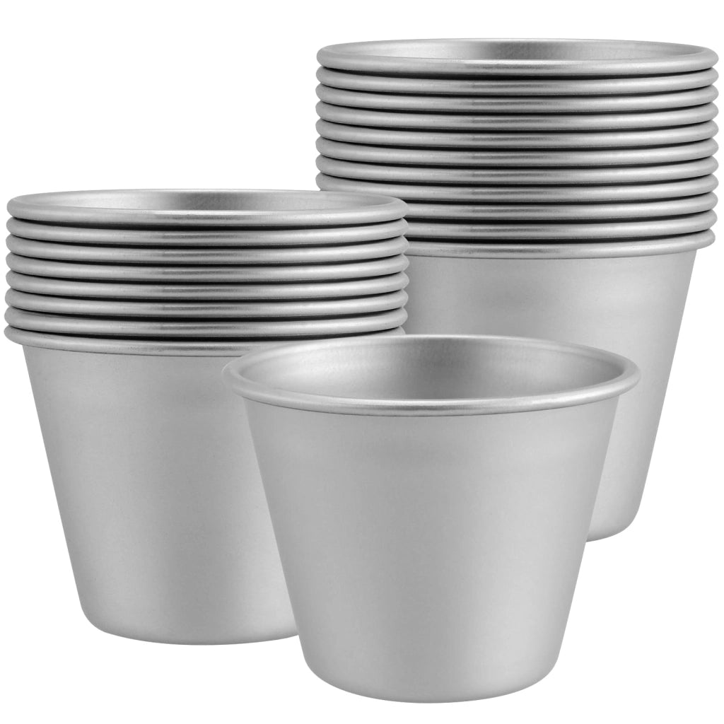20 stampi per muffin/dariole, in alluminio, antiaderenti, dimensioni 7x4,2x5,6 cm