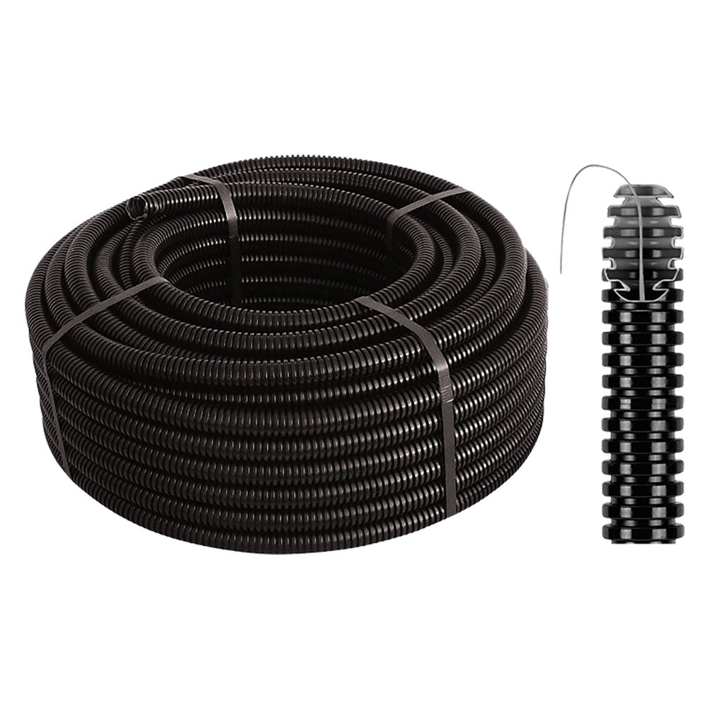 TUBO CORRUGATO PIEGHEVOLE CON TIRAFILO ø 20 - mt.100