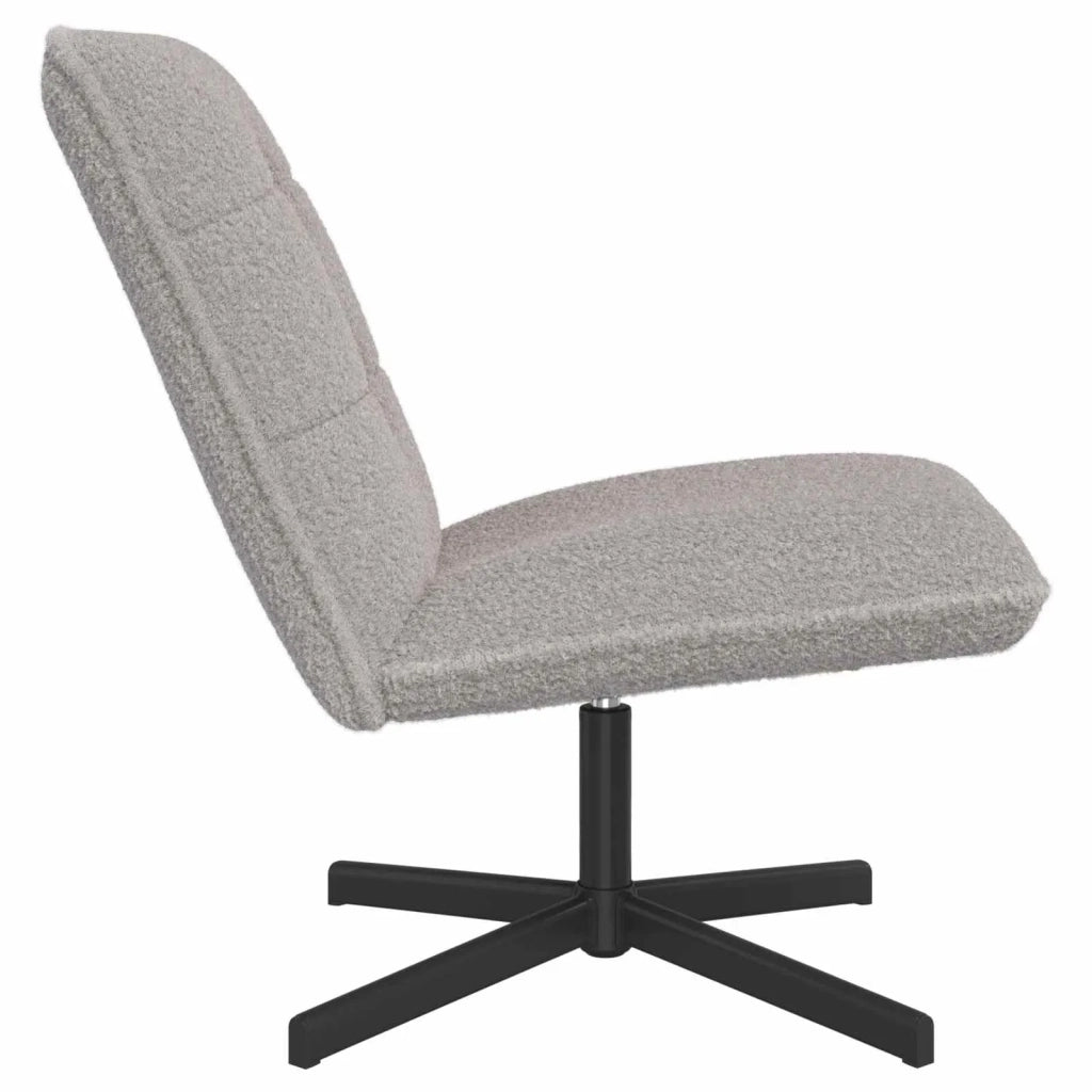 Sedia girevole Grigio Chiaro Bouclé 42045548