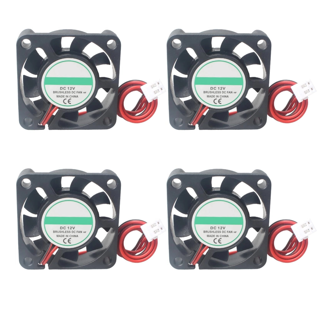4 ventole per stampanti 3D, 12V, 4010, 40x40x10mm, ventole di raffreddamento silenziose