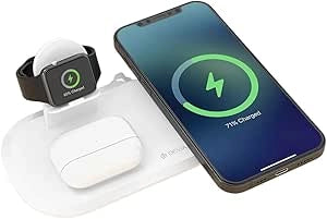 Devia Caricatore Qi 3in1 con base magnetica A. Watch iPhone 12 ecc