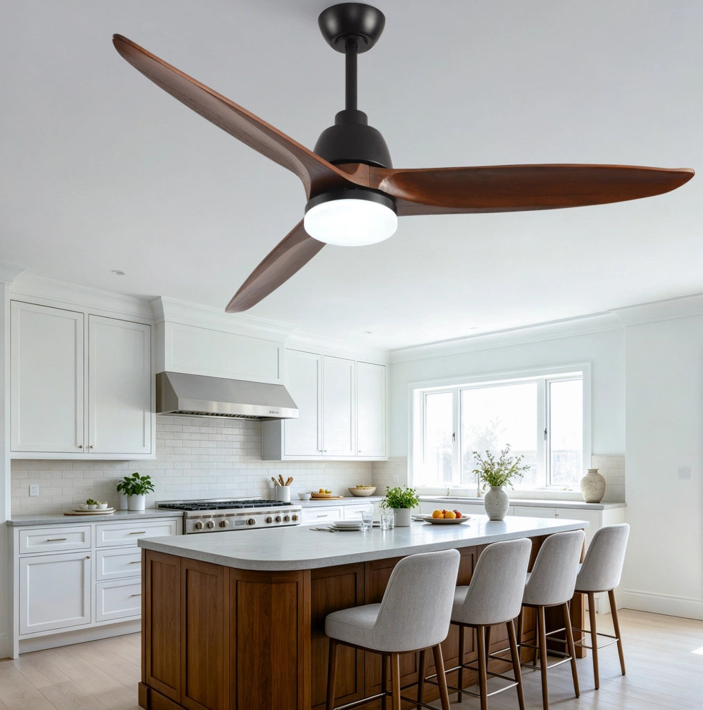 Ventilatore da soffitto 52 pollici con luce dimmerabile e telecomando