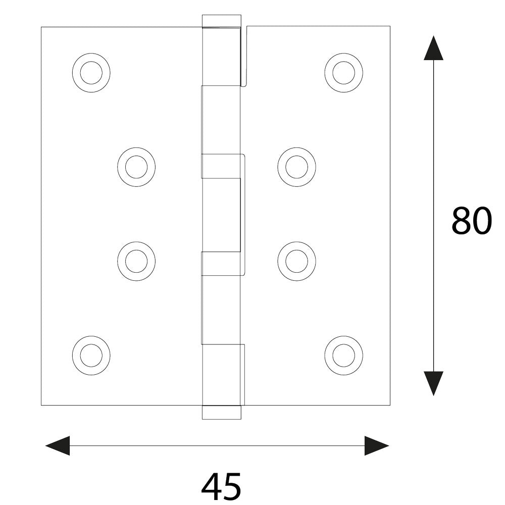 CERNIERA ZINCATA mm. 80x45 - pz. 2