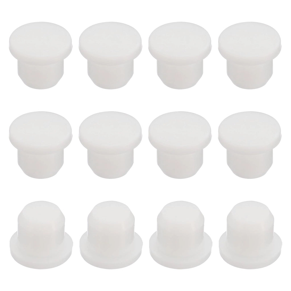 24 tappi terminali in silicone, per fori da 9 a 9,5 mm, colore bianco