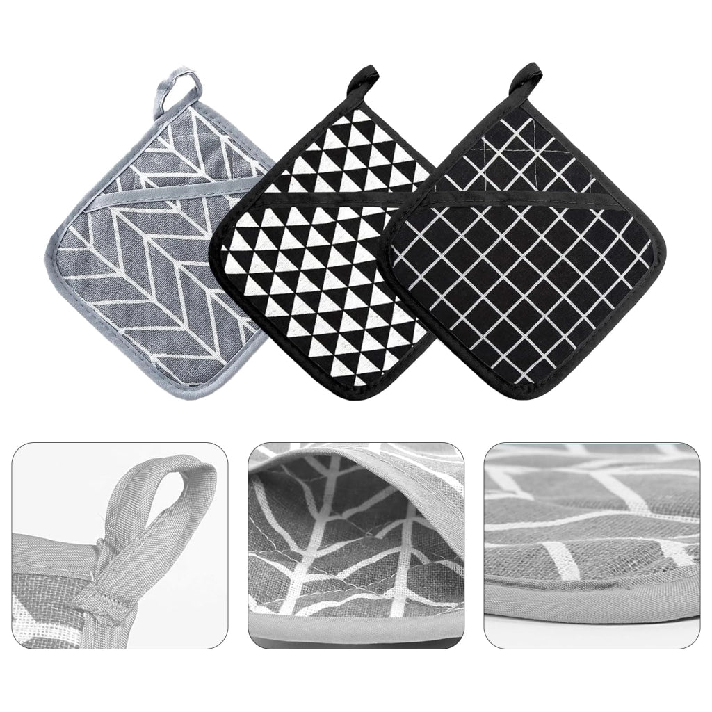 Set di tovagliette, 6 pezzi, 18x18 cm, resistenti al calore, in cotone