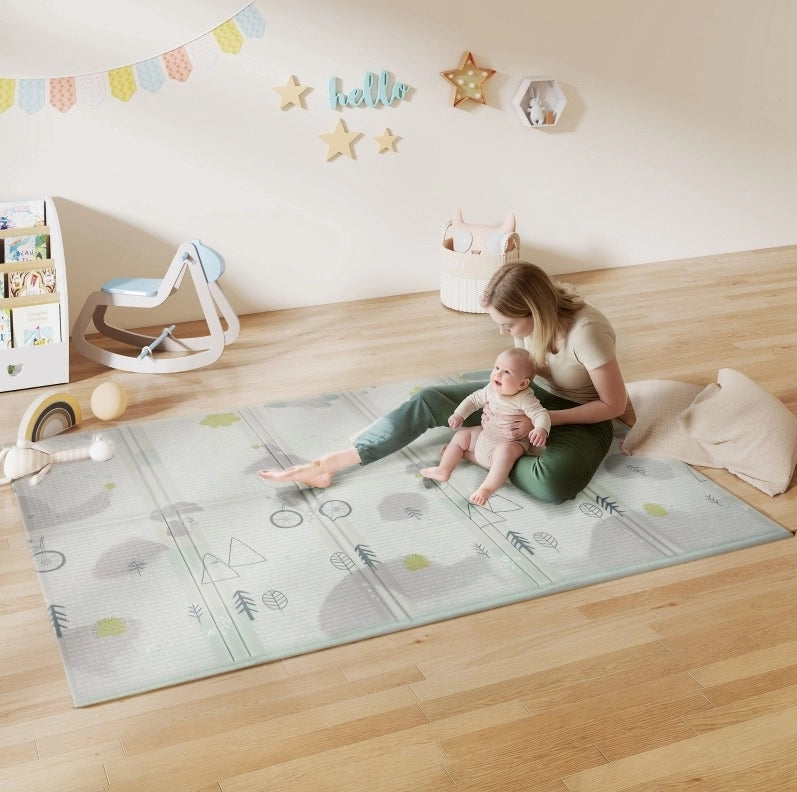 Tappeto gioco pieghevole con animali, 200 x 150 cm, multicolore
