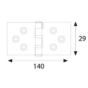 CERNIERA ALI LUNGHE ART.122 mm 29 x 140 - pz. 2