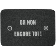Tappetino per porta, dimensioni 60x40 cm, antiscivolo, spessore 6 mm, con ricamo divertente, lavabile