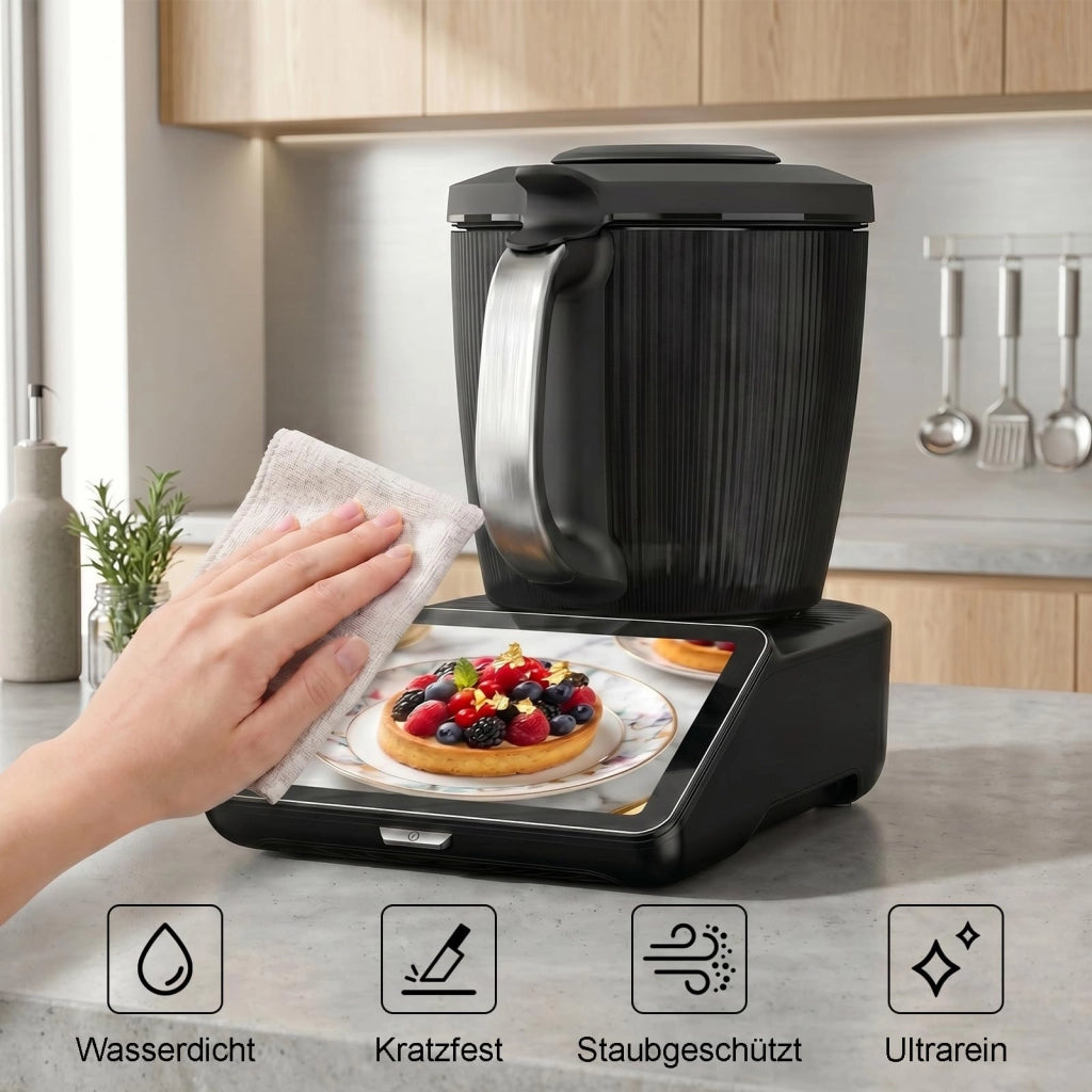 Pellicola protettiva per Thermomix TM7, 2 pezzi, vetro temperato, resistente ai grassi