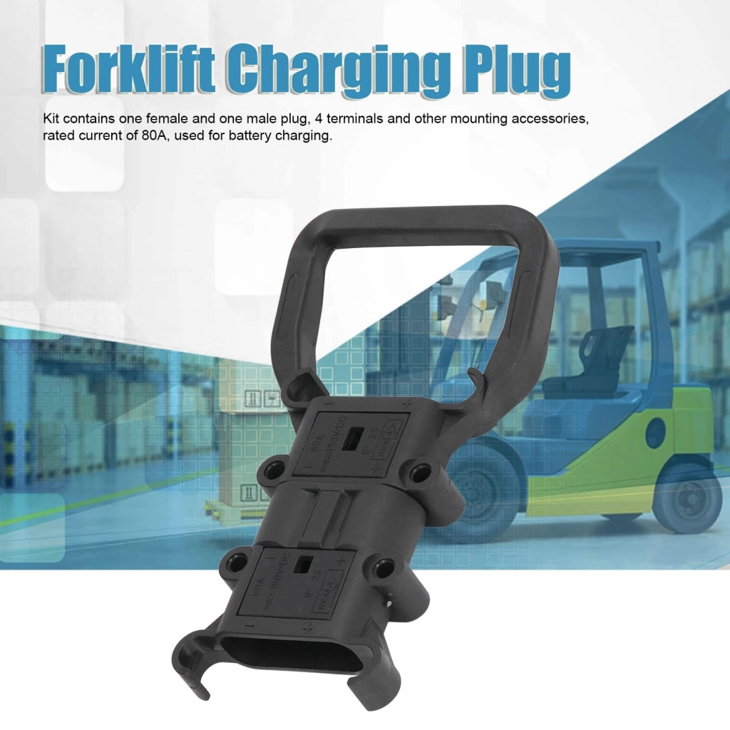 Connettore rapido per batteria di carrello elevatore 80A, conforme alla norma UL94 V0, realizzato in plastica/rame