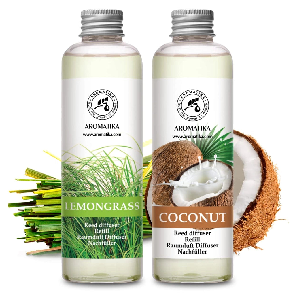 Ricarica profumatore d'ambiente Lemongrass & Cocco, 400 ml (2 flaconi da 200 ml)