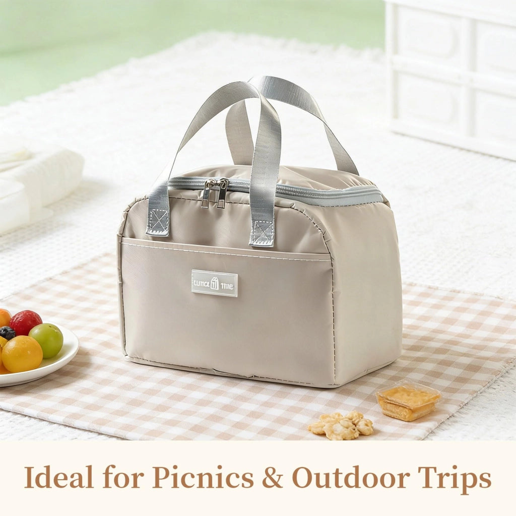 Borsa termica per il pranzo, dimensioni 25x19x14 cm, impermeabile, realizzata in tessuto Oxford e con rivestimento in alluminio