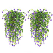 Fiori artificiali da parete, 4 pezzi, resistenti ai raggi UV, color viola, 76 cm