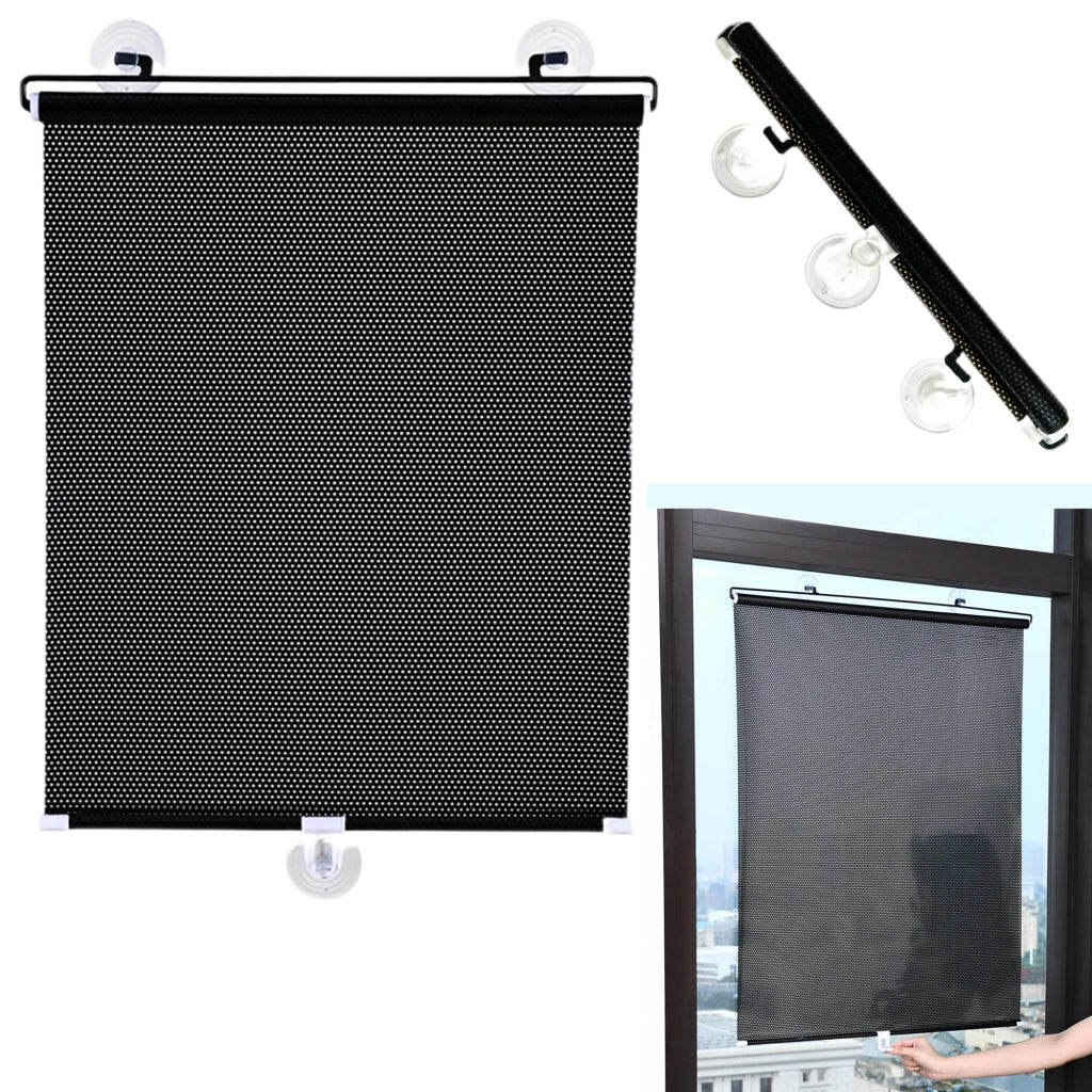 Tenda oscurante senza foratura, 40x125 cm, nera, in PVC, con ventose, confezione singola