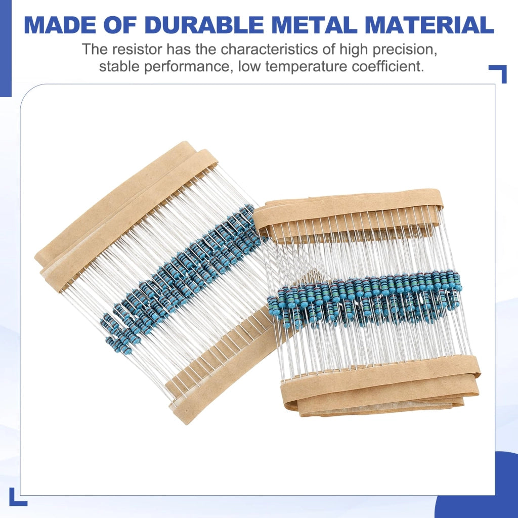 Resistenze, 430 Ohm, 120 pezzi, 0,25 W, tolleranza 1%, a film metallico