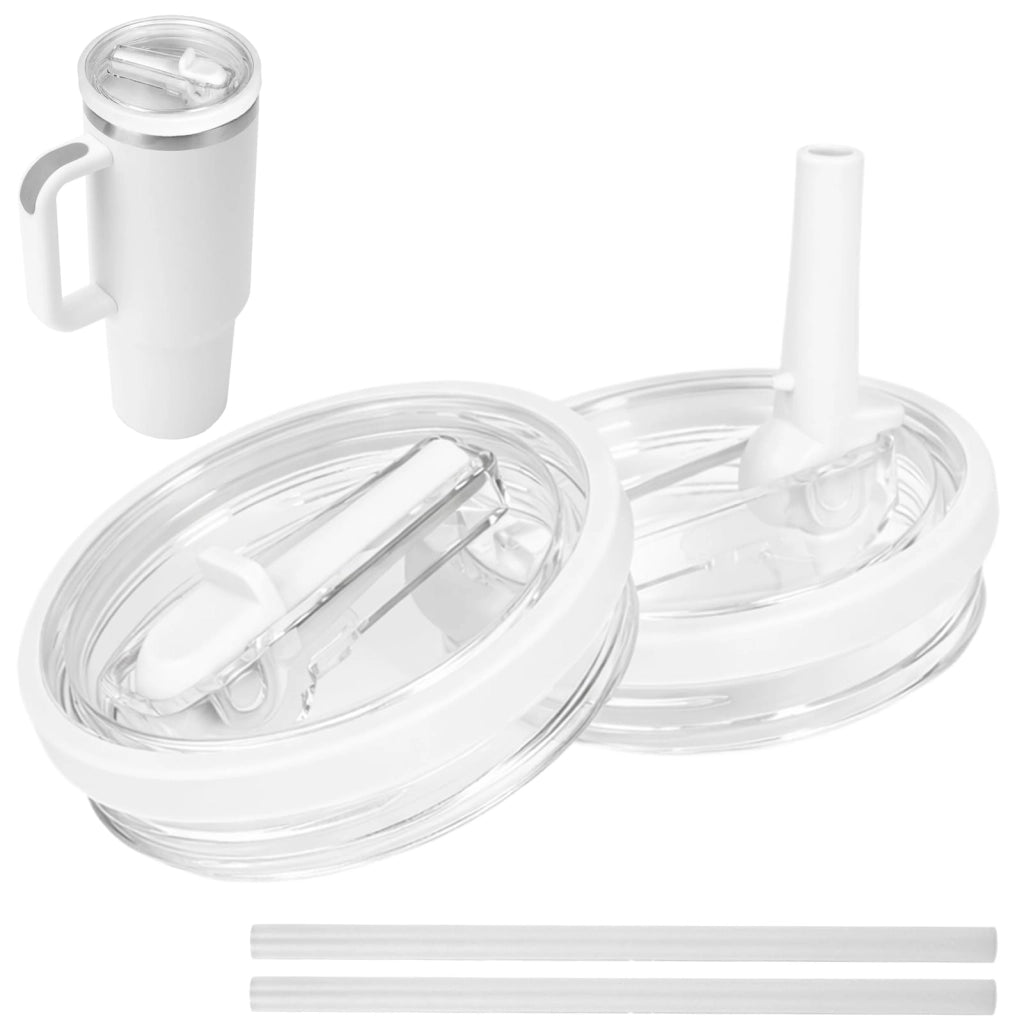 Set di 2 coperchi a prova di perdite per bicchieri da 900 ml con cannucce