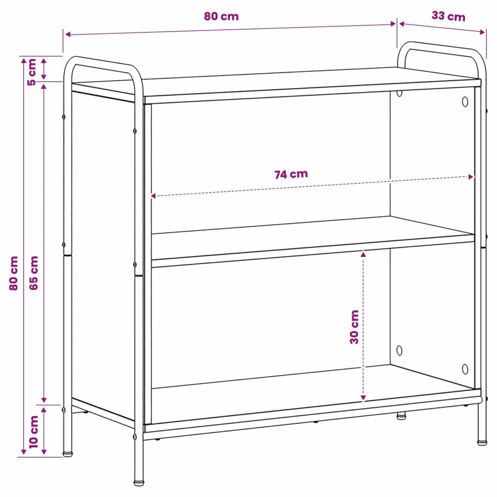 Armadio per Libri 80 x 33 x 80 cm Legno ingegnerizzato 8013899