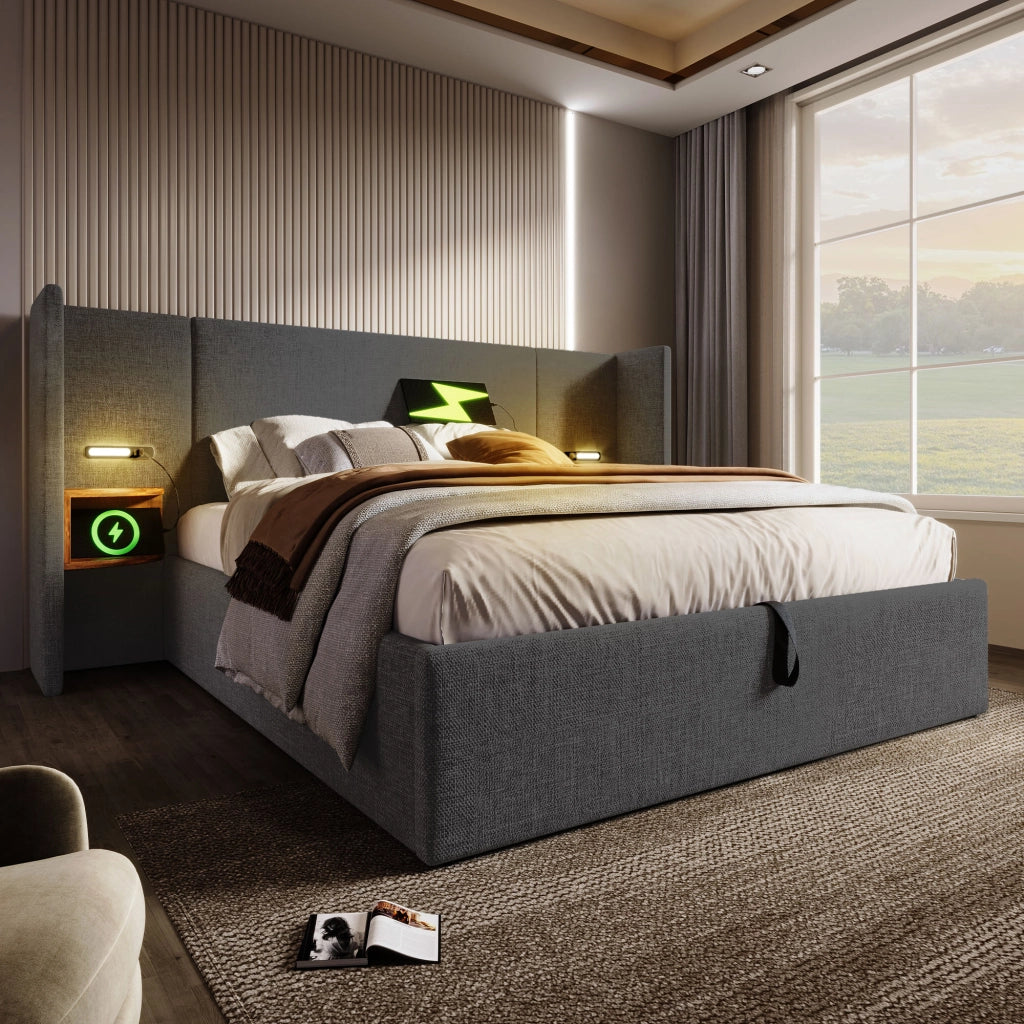 Letto singolo 90 ¡Á 190 cm con testiera LED regolabile imbottita in velluto rosa e rete a doghe