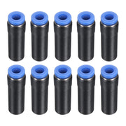10 connettori rapidi a innesto, da 1/4 a 1/2 pollice, colore nero, in PBT