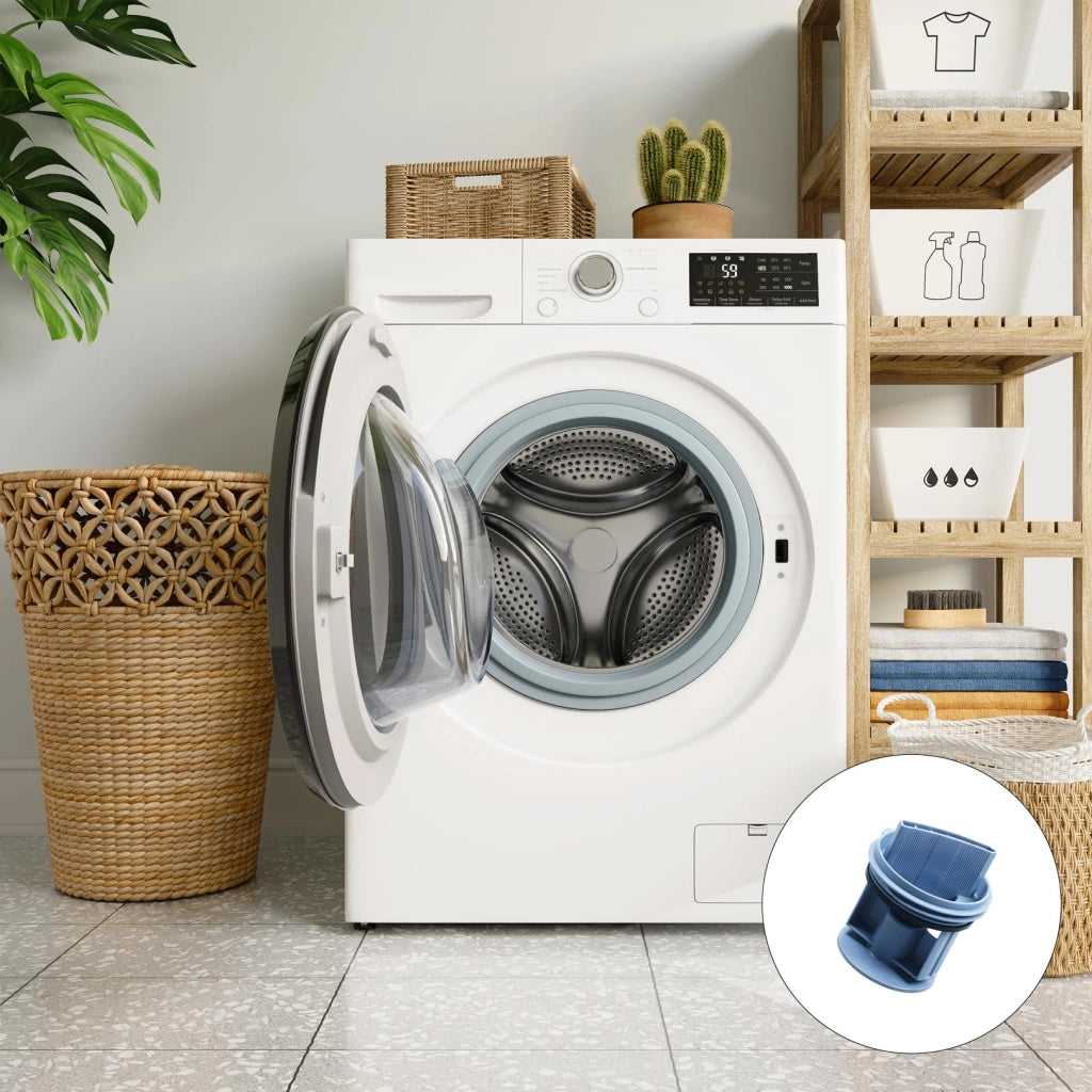 Set di 2 filtri per lavatrice, colore blu, compatibili con i modelli Siemens e Bosch