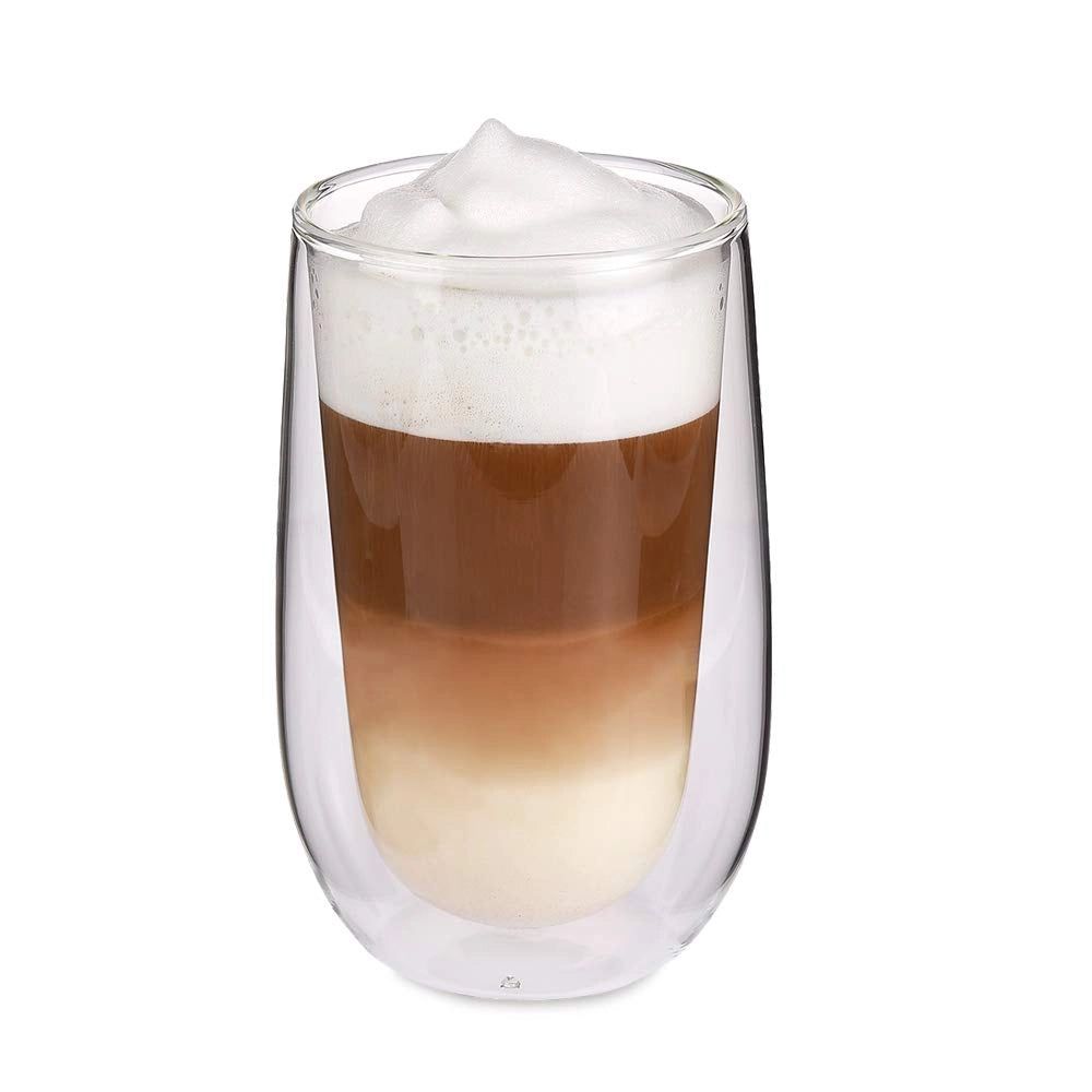 Set da 2 bicchieri "Macchiato", vetro trasparente, capacità 200 ml