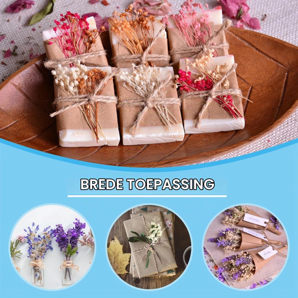 Piccolo bouquet di fiori secchi, 10 pezzi, rose rosse, fiori naturali, decorazioni fai-da-te