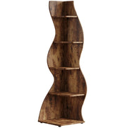 Scaffale angolare a 5 livelli 50 x 50 x 182,5 cm in legno marrone, salvaspazio