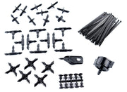 Kit di accessori per irrigazione, compatibile con tubi da 4 mm, colore nero