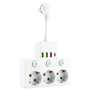 Multipresa 3 Prese + 3x Usb-a + Usb-c Jnh018 White