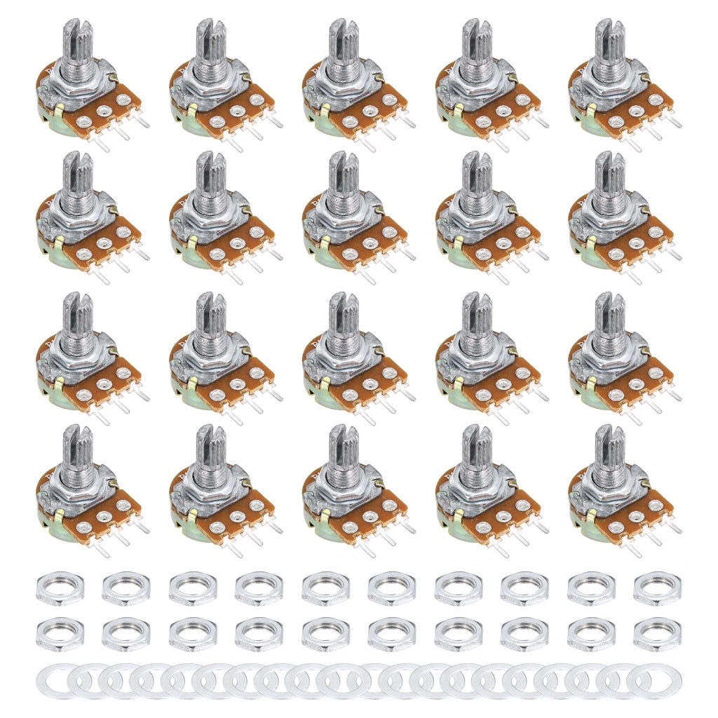 Potenziometro WH148, 100k Ohm, 20 pezzi, 3 terminali, lineare