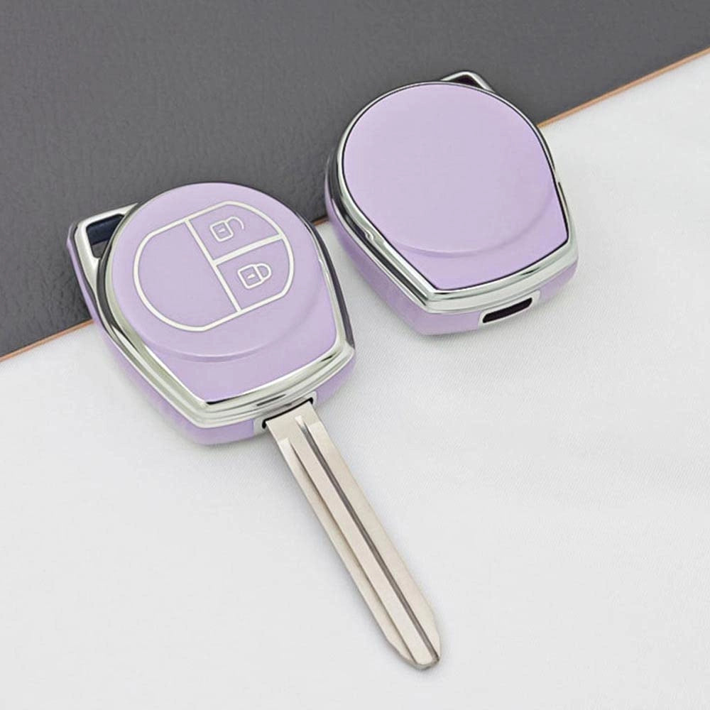 Custodia per chiavi in TPU e silicone, colore viola, compatibile con Suzuki/Opel
