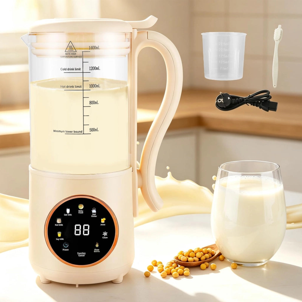 Macchina per bevande vegetali, capacità 1400 ml, 9 funzioni, timer, pulizia automatica