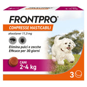 COMPRESSE ANTIPARASSITARIE MASTICABILI 'FRONTPRO' cani da 2 a 4 kg / 3 compresse da 11,3 mg