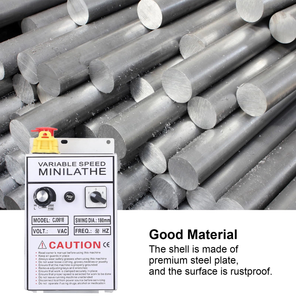 Pannello di controllo per tornio, con custodia in acciaio, compatibile con i modelli 0618-3B/7x12/7x14