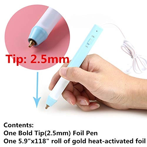 Set di 14 penne per applicazione di pellicole riscaldanti, completo di 13 rotoli di pellicola, con connessione USB e punta da 2,5 mm