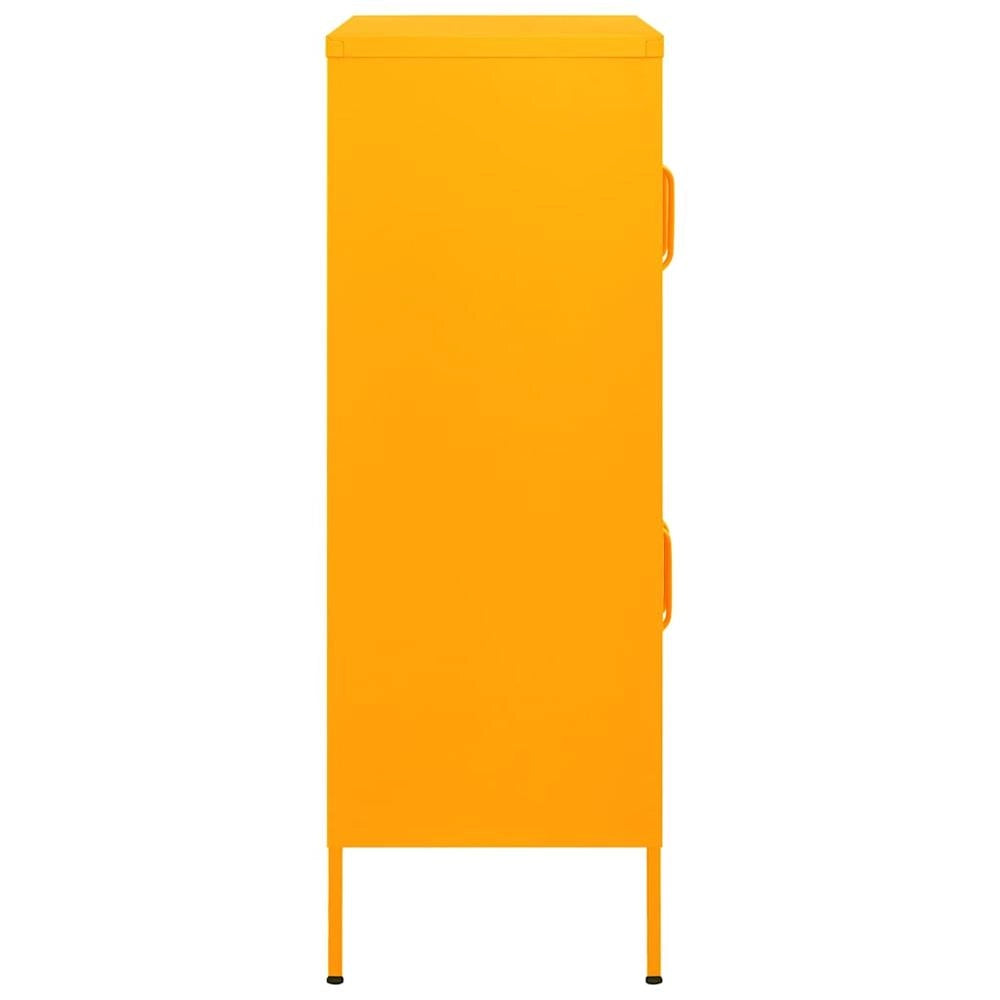 Armadietto Giallo Senape 80x35x101,5 cm in Acciaio