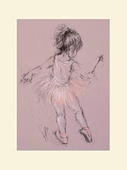 Stampa artistica, ballerina, 30x40 cm, multicolore, effetto lucido
