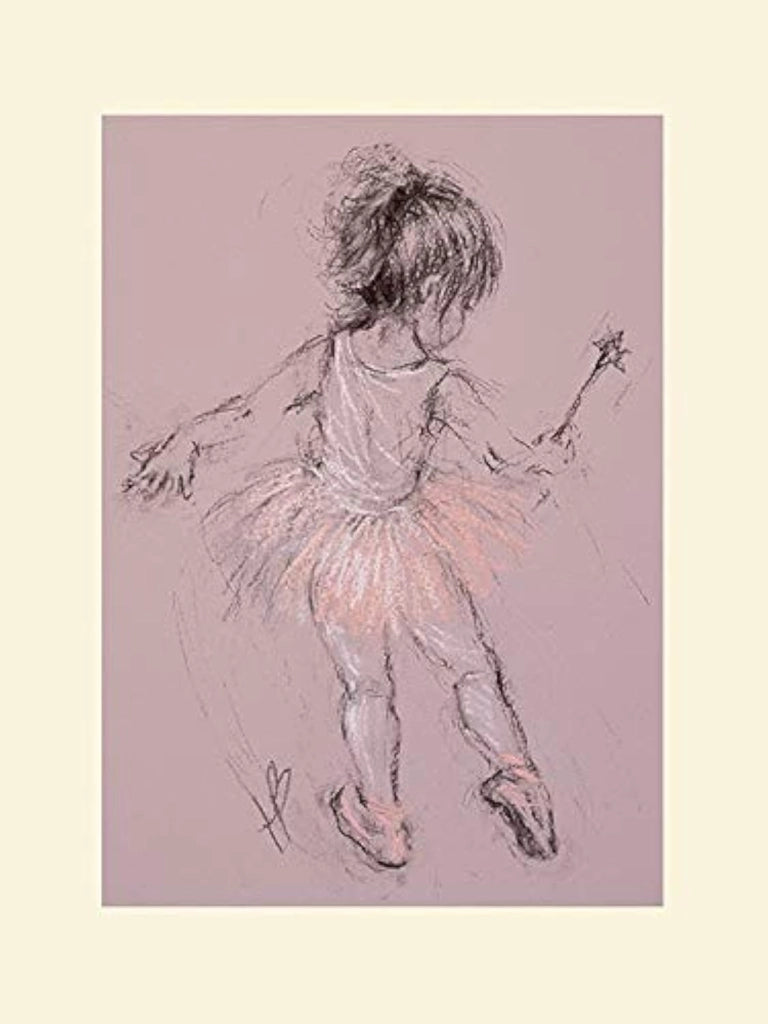 Stampa artistica, ballerina, 30x40 cm, multicolore, effetto lucido